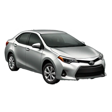 Silver car Toyota Corolla  sticker