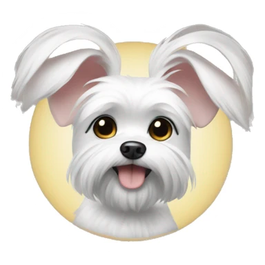 maltese with mickey mouse ears sticker
