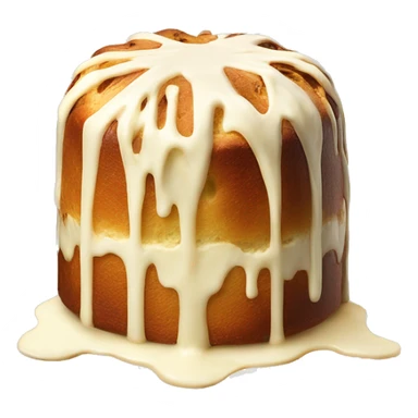 Full white chocolate drip panettone sticker