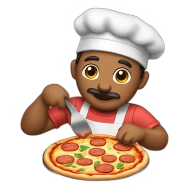 pizzaiolo making a steak sticker