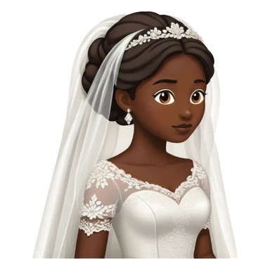 Novia escapando de su boda morena de perfil sticker