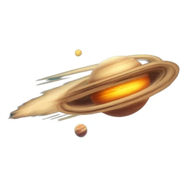 Vintage Planets comet streak motion blur sticker