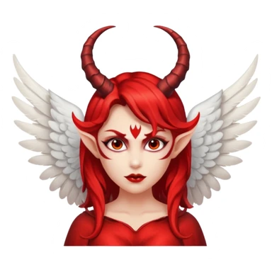 An angel who turns into a she devil sticker
