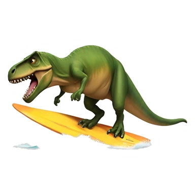 T. rex surfing sticker