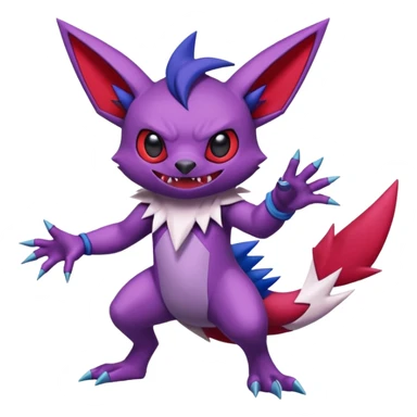 Stitch-Sableye-Noibat-Zangoose-fusion, full body sticker