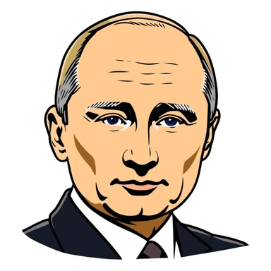 Vladimir Putin portrait sticker