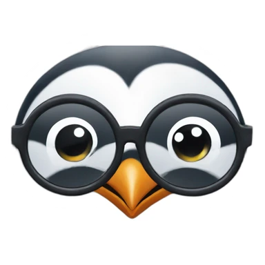 penguin with glasses sticker