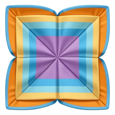 square flapped patterned napkin sticker