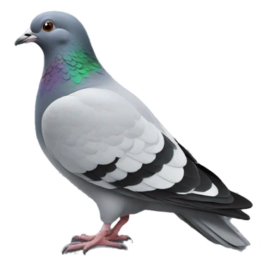 pigeon side profile sticker
