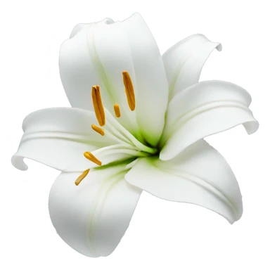 Lily flower white sticker