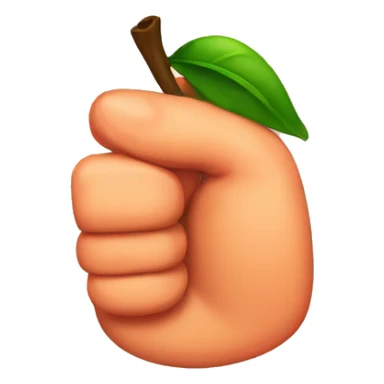 Thumb that have a peach in it sticker