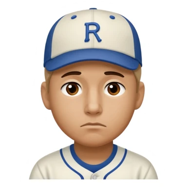 Una carita triste con una gorra de base pro show i q se llame rober sticker