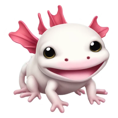 cute cartoon axolotl sticker