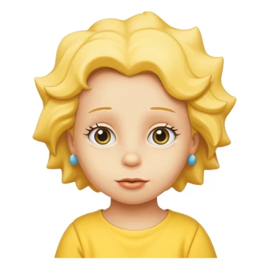 yellow baby with simpson style, maggie simpson. sticker