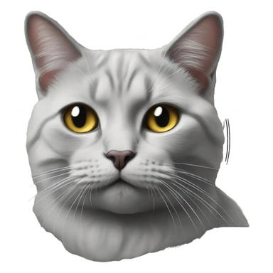 Face of British cat on a dollar bill sticker