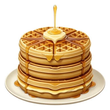 a waffle cake with pancakes sticker