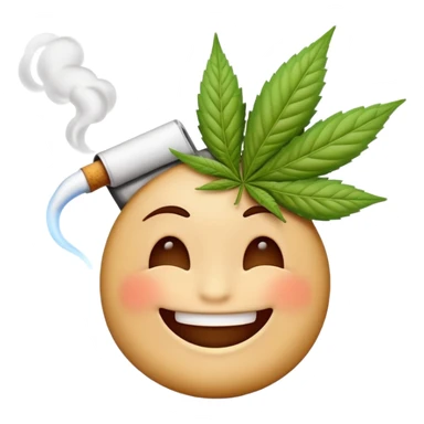 Emoji smoking ganja  sticker