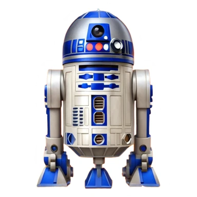 R2D2 surrounded by fire sticker