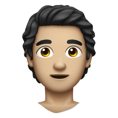 Scuba diver with black hair black eyes and paler skin. slightly wavy hair sticker