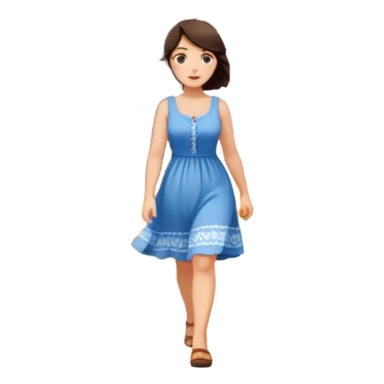 Pretty, sexy, slightly curvy white woman with short dark brown hair, walking near a Dutch windmill sticker