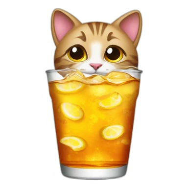 cat drink soda sticker