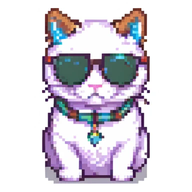 cat with sunglasses sticker