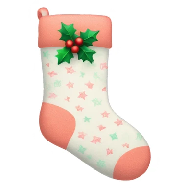 Christmas socks in pastel color sticker