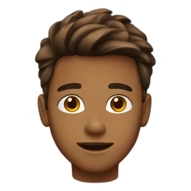 Brown teenager  sticker