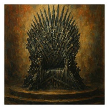 The iron throne, style 8 sticker