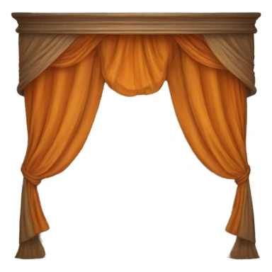 orange curtains  sticker