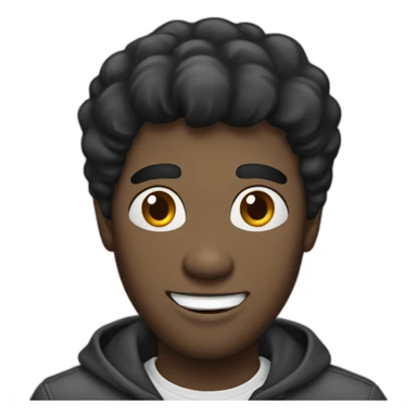 Black hair man missing front two teeth sticker