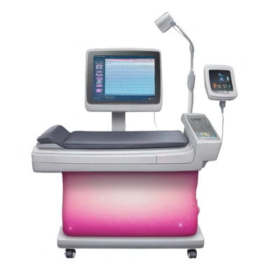 Pink ombre ultrasound machine with glitter sticker