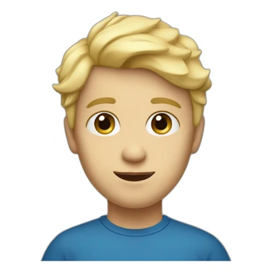 Garçon blond avec yeux bleu sticker