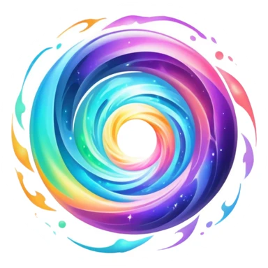 magical portal with swirling colors and mystical energy sticker