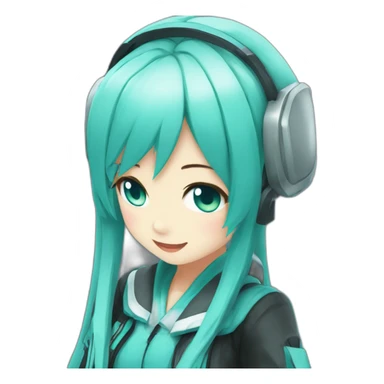 Miku Hatsune choqué  sticker