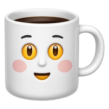 Office plain white coffee mug sticker