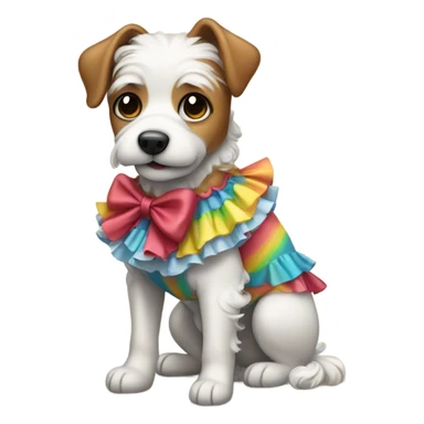 Dog in a dress sticker