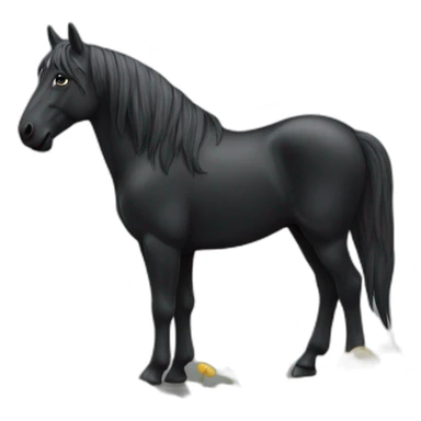 Flora avec son cheval noir sticker