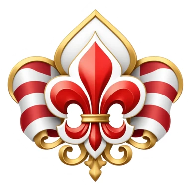 Generate an image of the fleur-de-lis cross the English coat of arms cross union flag as a symbol/flag sticker