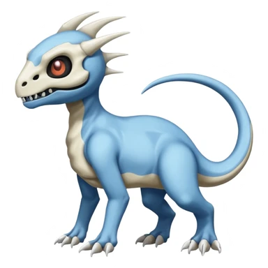 Shiny Duskull-Cubone-Salandit-Fakémon-hybrid-creature (full body)  sticker