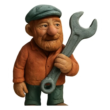 an old charismatic stalker with a big crescent wrench sticker