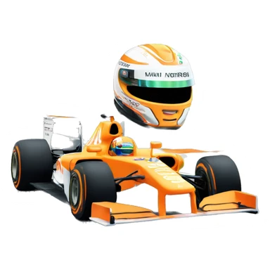  F1 miami circuit with Lando Norris racing car  sticker