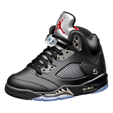 Jordan 5 black metallic sticker