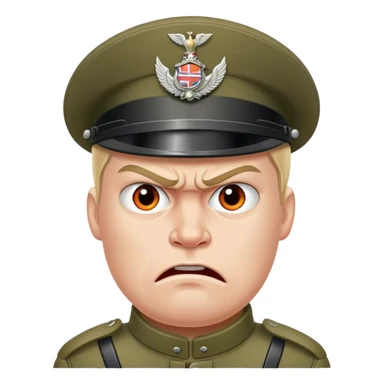 An angry norwegian soldier full height sticker