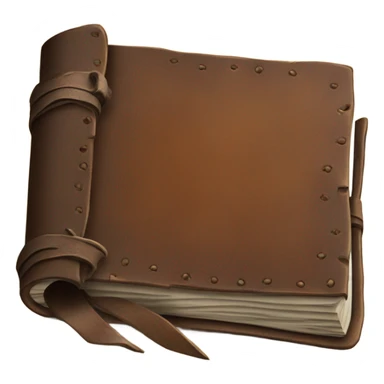 old leather journal sticker
