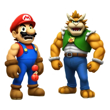 Bowser vs Mario  sticker