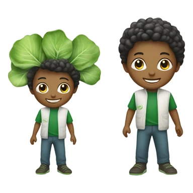 Bok choy boy sticker