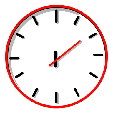 emoji with black background, '11:11' in red digital clock numbers, circular shape, no extra elements sticker