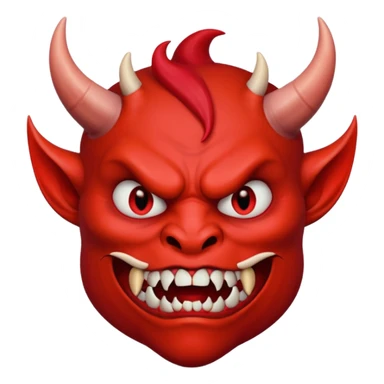 Creppy devil and shushing sticker