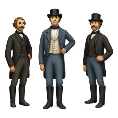 1860s men standing white sticker